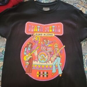 Black Death Metal Sing-Along Graphic T-Shirt